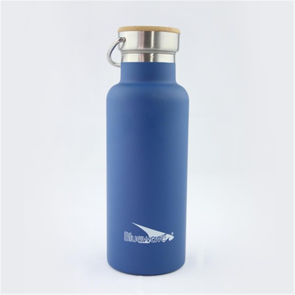 Bluewave Lifestyle D2 Double Wall Vacuum Stainless Steel Insulated Sports Bottle Navy Blue 17 oz PKDB50ABlue